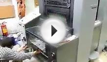 Работа офсетной печатной машины Heidelberg